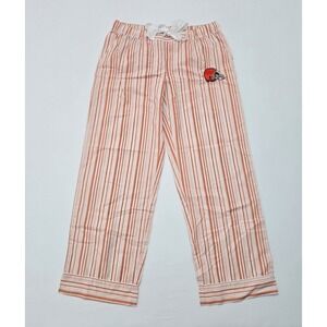 Cleveland Browns NFL Pajama Pants Womens Medium Orange White Stripe